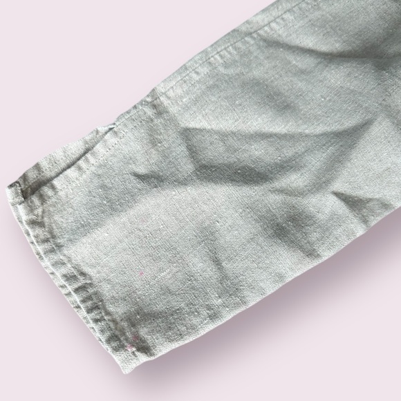 J. Jill Women’s 100% Linen Long Button Front Wheat Color Shirt Coat Size 6 Tall - Picture 14 of 14